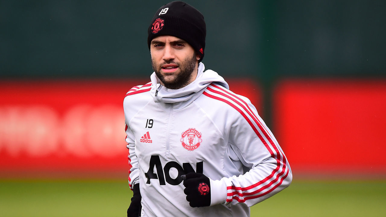 MANCHESTER, ENGLAND - FEBRUARY 08: (EXCLUSIVE COVERAGE) Giuseppe Rossi in action during a first team training session at Aon Training Complex on February 08, 2019 in Manchester, England.
