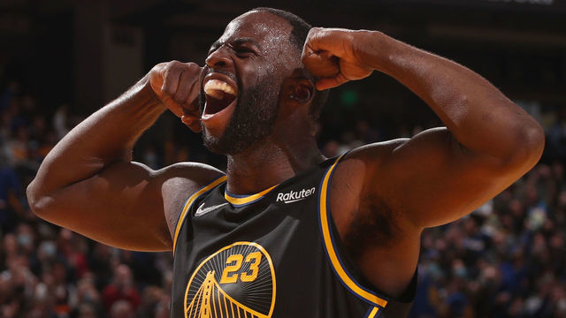 SAN FRANCISCO, CA - NOVEMBER 3: Draymond Green #23 of the Golden State Warriors celebrates during the game against the Charlotte Hornets on November 3, 2021 at Chase Center in San Francisco, California. NOTE TO USER: User expressly acknowledges and agrees that, by downloading and or using this photograph, user is consenting to the terms and conditions of Getty Images License Agreement. Mandatory Copyright Notice: Copyright 2021 NBAE