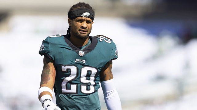 PHILADELPHIA, PA - SEPTEMBER 19: Avonte Maddox #29 of the Philadelphia Eagles looks on against the San Francisco 49ers at Lincoln Financial Field on September 19, 2021 in Philadelphia, Pennsylvania.