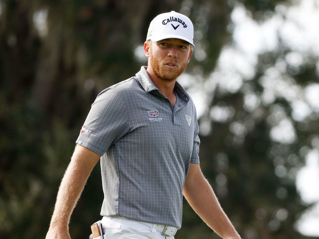 ST SIMONS ISLAND, GEORGIA - NOVEMBER 21: Talor Gooch of the United States walks on the first green during the final round of The RSM Classic on the Seaside Course at Sea Island Resort on November 21, 2021 in St Simons Island, Georgia.