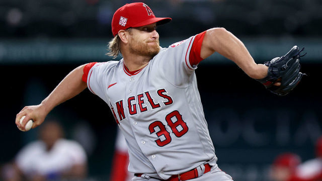 ARLINGTON, TEXAS - SEPTEMBER 30: Alex Cobb #38 of the Los Angeles Angels pitches against the Texas Rangers in the bottom of the second inning at Globe Life Field on September 30, 2021 in Arlington, Texas.