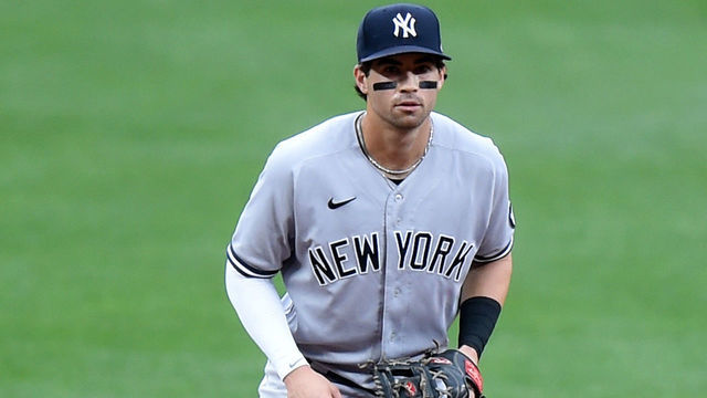 BALTIMORE, MARYLAND - SEPTEMBER 16: Tyler Wade #14 of the New York Yankees plays shortstop against the Baltimore Orioles at Oriole Park at Camden Yards on September 16, 2021 in Baltimore, Maryland.