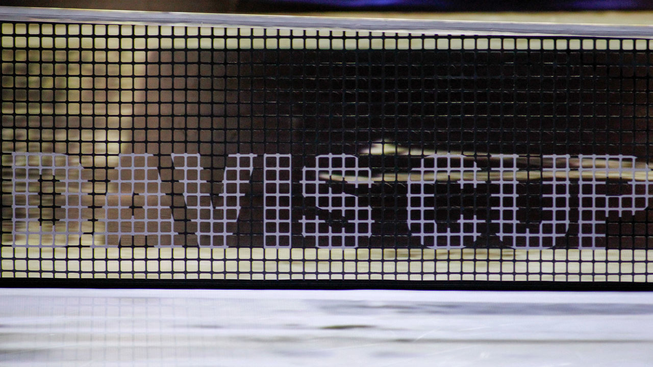 MADRID, SPAIN - NOVEMBER 18: Davis Cup Logo during the Ceremony of Presentation of the Davis Cup by Rakuten Madrid Finals 2019 celebrated at Caja Magica on November 18, 2019 in Madrid, Spain.
