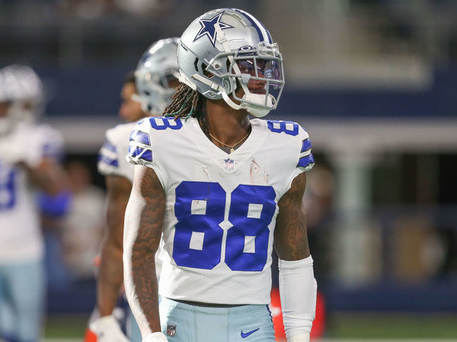 Dallas Cowboys wide receiver CeeDee Lamb (88) walks off the field