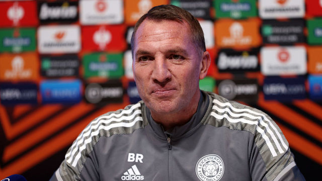 LEICESTER, ENGLAND - NOVEMBER 24: Leicester City Manager Brendan Rodgers during the Leicester City press conference at Leicester City Training Ground, Seagrave on November 24th, 2021 in Leicester, United Kingdom.