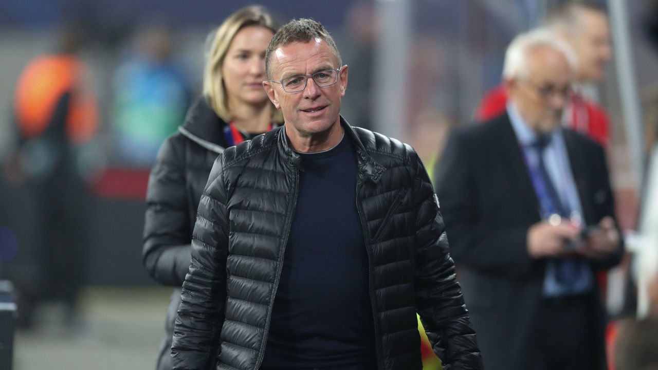 23 October 2019, Saxony, Leipzig: Soccer: Champions League, Group stage, Group G, Matchday 3, RB Leipzig - St. Petersburg in the Red Bull Arena. Manager Ralf Rangnick from Leipzig comes to the bank. Photo: Jan Woitas/dpa-Zentralbild/dpa