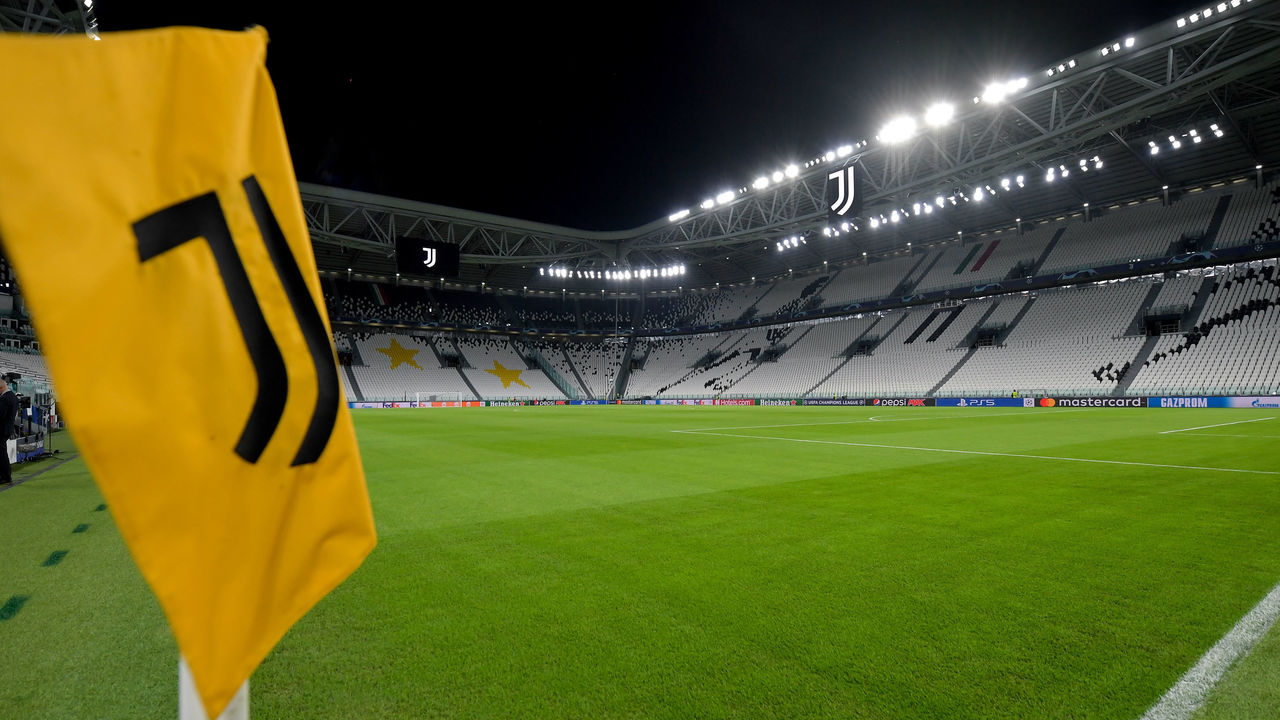 TURIN, ITALY - NOVEMBER 02: General view inside the stadium before the UEFA Champions League group H match between Juventus and Zenit St. Petersburg at Juventus Stadium on November 02, 2021 in Turin, Italy.