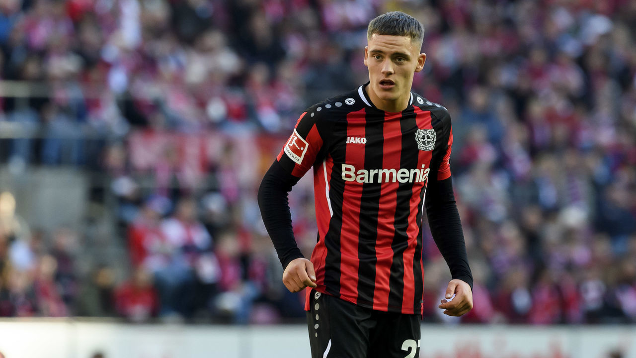COLOGNE, GERMANY - OCTOBER 24: (BILD OUT) Florian Wirtz of Bayer 04 Leverkusen looks on during the Bundesliga match between 1. FC Köln and Bayer 04 Leverkusen at RheinEnergieStadion on October 24, 2021 in Cologne, Germany.