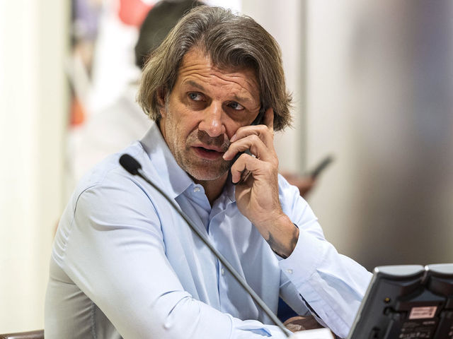 MONTREAL, QC - JULY 23: General manager Marc Bergevin of the Montreal Canadiens attends the first round of the 2021 NHL Entry Draft at Bell Center on July 23, 2021 in Montreal, Quebec, Canada.
