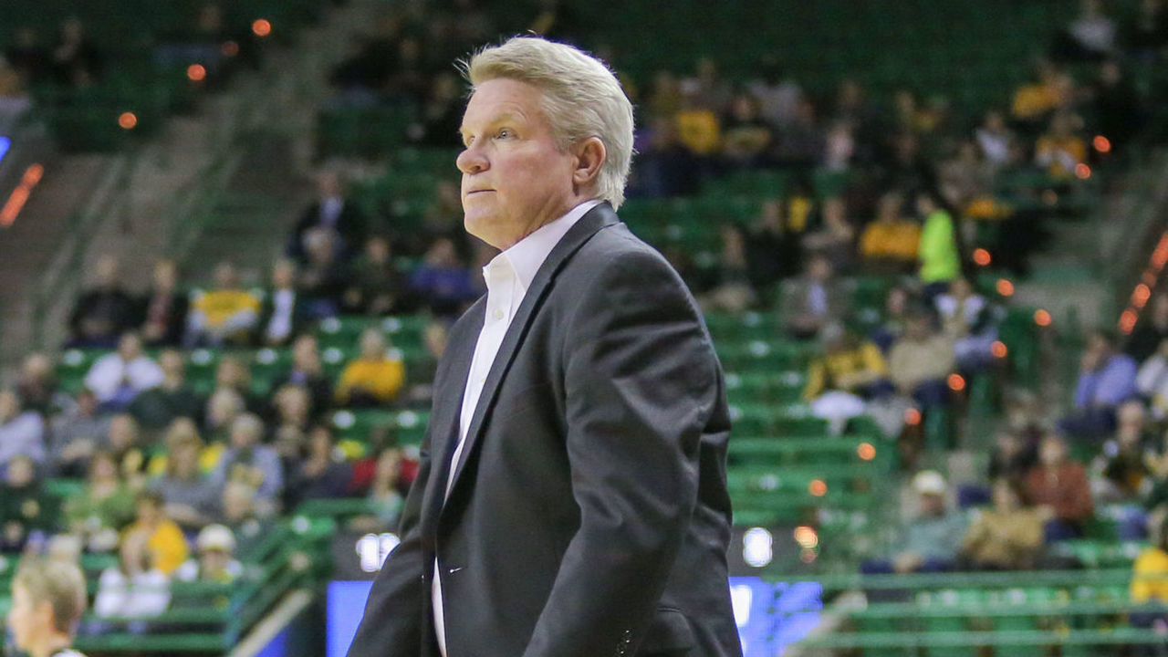 WACO, TX - JANUARY 18: Iowa State Cyclones head coach Bill Fennelly looks on during the NCAA women's basketball between Baylor and Iowa State on January 18, 2017, at the Ferrell Center in Waco, TX.