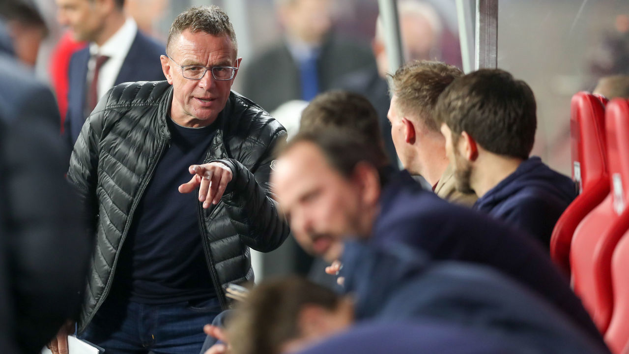 23 October 2019, Saxony, Leipzig: Soccer: Champions League, Group stage, Group G, Matchday 3, RB Leipzig - St. Petersburg in the Red Bull Arena. Ralf Rangnick, former RB trainer and current Head of Sport and Development Soccer at Red Bull GmbH, comes to the interior. Photo: Jan Woitas/dpa-Zentralbild/dpa
