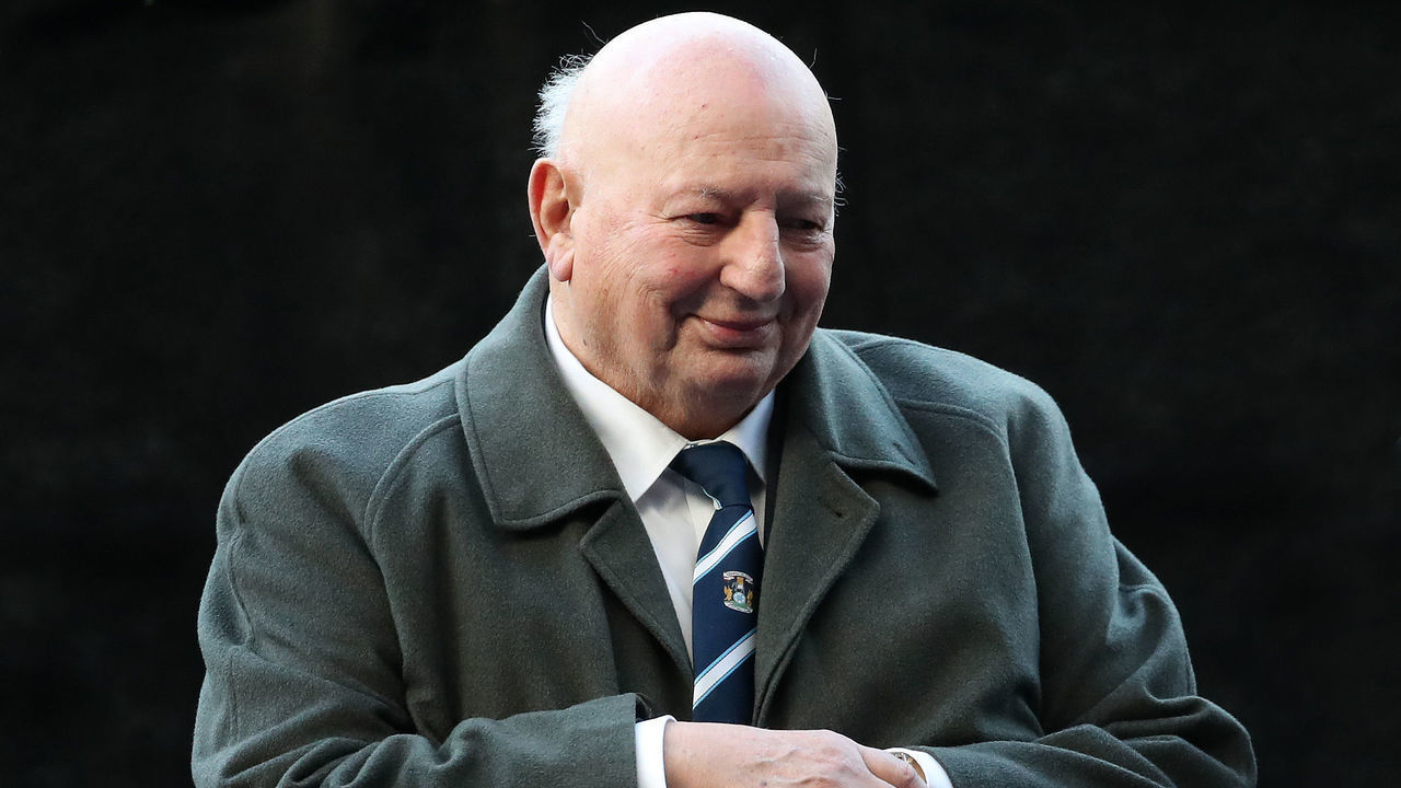 WEST BROMWICH, ENGLAND - JANUARY 30: Former Coventry City manager and FA Cup winner John Sillett during the Cyrille Regis Memorial Service at The Hawthorns at The Hawthorns on January 30, 2018 in West Bromwich, England.