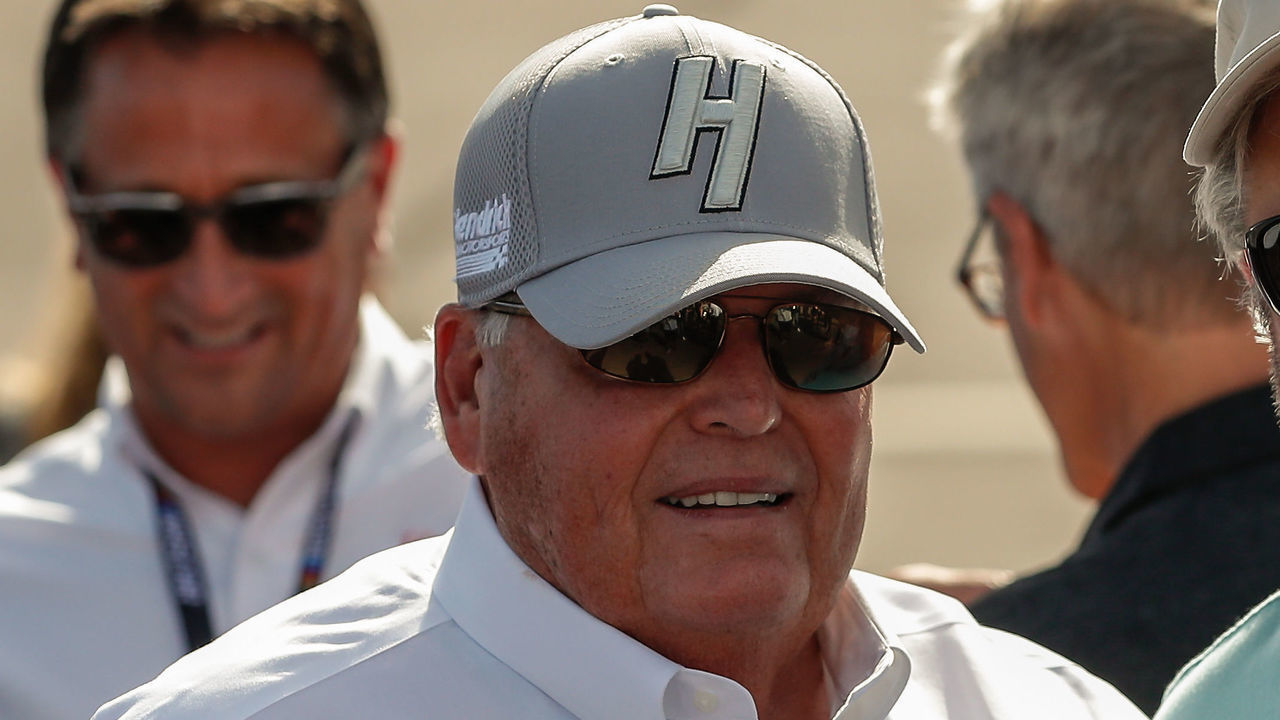 AVONDALE, AZ - NOVEMBER 07: Rick Hendrick smiles before the NASCAR Cup Series championship race on November 7, 2021 at Phoenix Raceway in Avondale, Arizona.