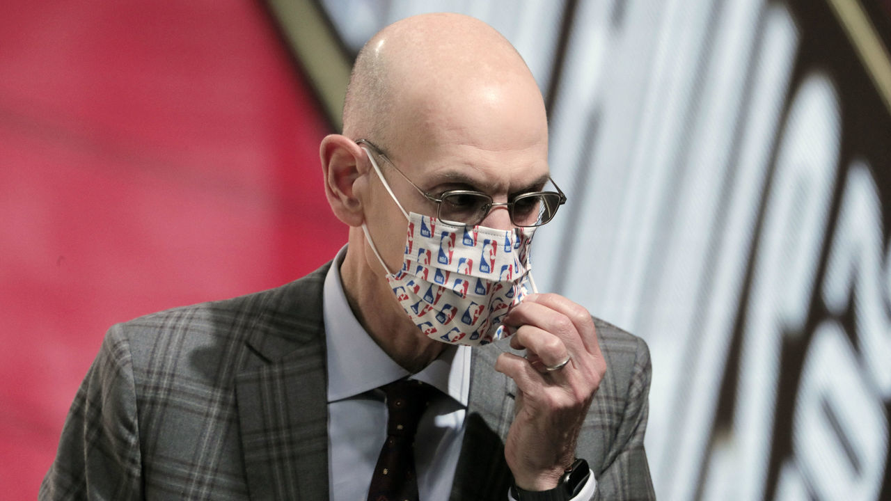 Basketball: NBA Finals: Closeup of NBA Commissioner Adam Silver wearing mask before Los Angeles Lakers vs Miami Heat game at AdventHealth Arena. Game 3. Orlando, FL 10/4/2020 CREDIT: David E. Klutho