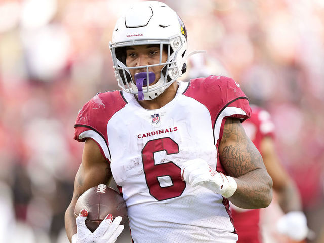 James Conner of the Arizona Cardinals runs with the ball during News  Photo - Getty Images