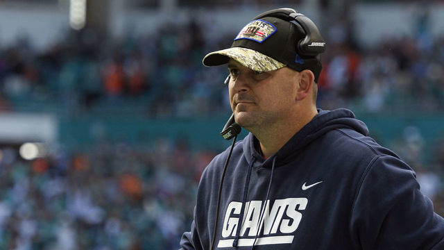 MIAMI GARDENS, FL - DECEMBER 05: New York Giants coach Joe Judge looks on during the NFL football game between the New York Giants and the Miami Dolphins on December 5, 2021, at Hard Rock Stadium in Miami Gardens, Florida.
