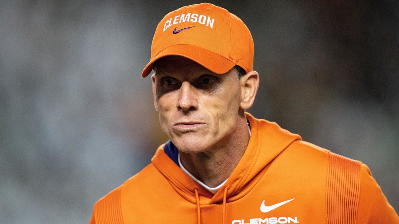 COLUMBIA, SOUTH CAROLINA - NOVEMBER 27: Clemson Tigers defensive coordinator Brent Venables looks on during warm ups before their game against the South Carolina Gamecocks at Williams-Brice Stadium on November 27, 2021 in Columbia, South Carolina.