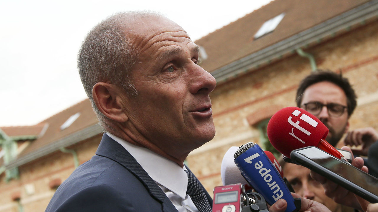 PARIS, FRANCE - MAY 23: 2018 Director of the French Open Guy Forget answers to the media following the draw of the 2019 French Open at Roland Garros stadium on May 23, 2019 in Paris, France.