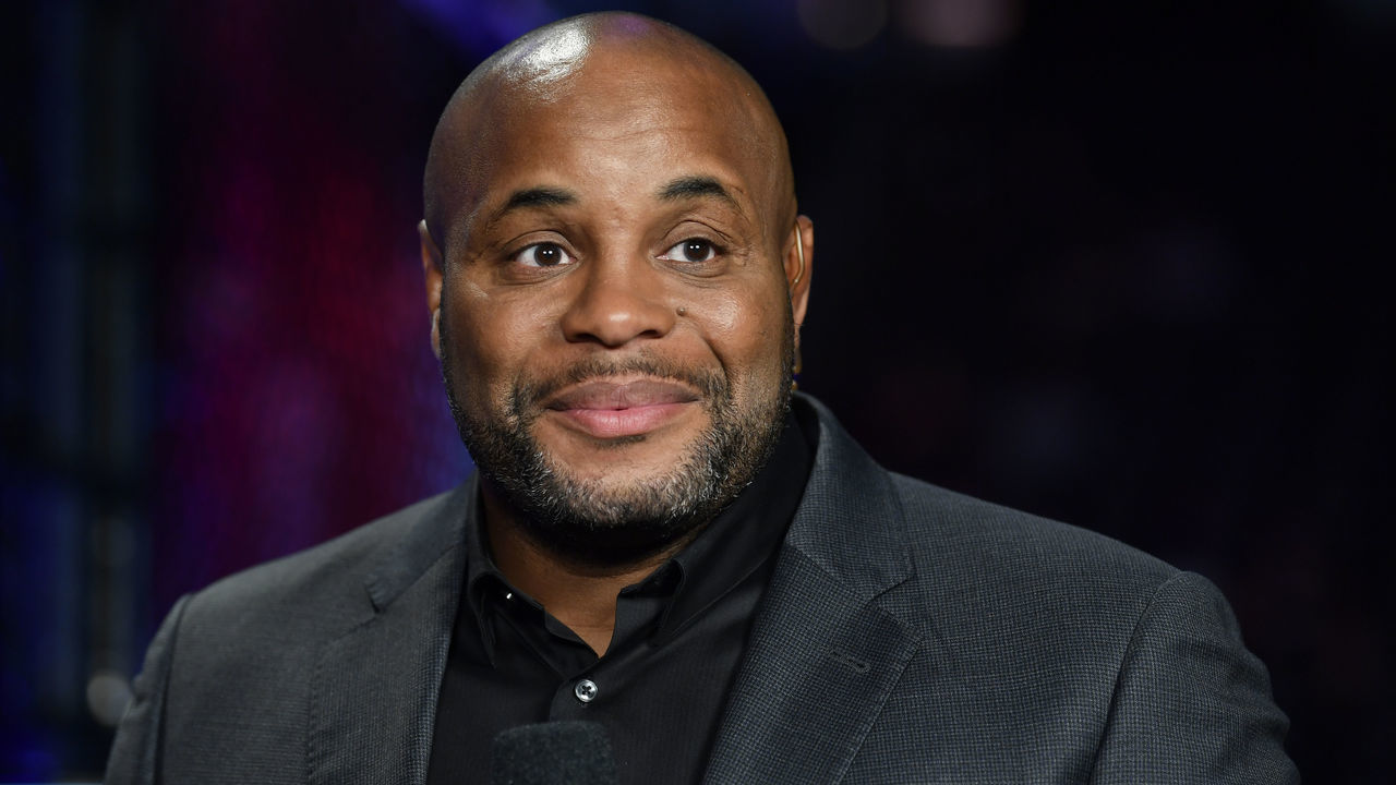 LAS VEGAS, NEVADA - SEPTEMBER 25: Daniel Cormier anchors the broadcast during the UFC 266 event on September 25, 2021 in Las Vegas, Nevada.
