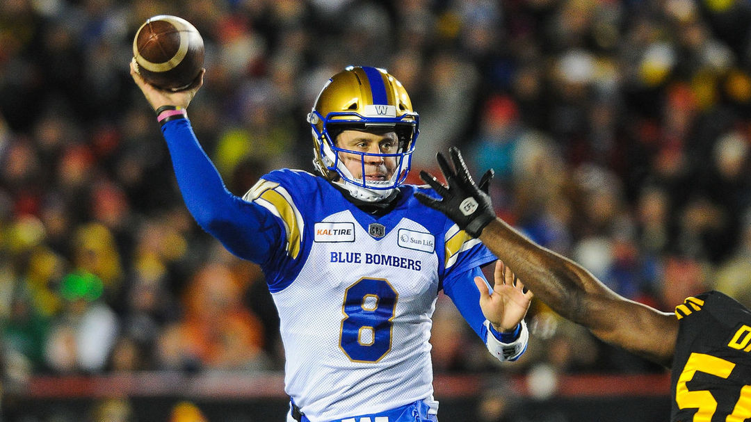 Blue Bombers quarterback Collaros wins 2nd straight MVP award