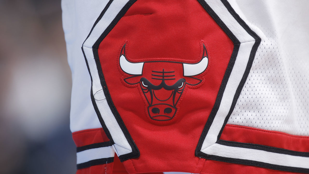 SACRAMENTO, CA - FEBRUARY 5: A close up shot of the Chicago Bulls logo during the game against the Sacramento Kings on February 5, 2018 at Golden 1 Center in Sacramento, California. NOTE TO USER: User expressly acknowledges and agrees that, by downloading and or using this photograph, User is consenting to the terms and conditions of the Getty Images Agreement. Mandatory Copyright Notice: Copyright 2018 NBAE