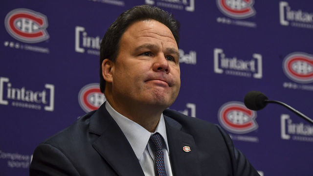 BROSSARD, QC - DECEMBER 03: Newly appointed executive vice president of hockey operations for the Montreal Canadiens Jeff Gorton, addresses the media during a press conference at Complexe Sportif Bell on December 3, 2021 in Brossard, Canada.