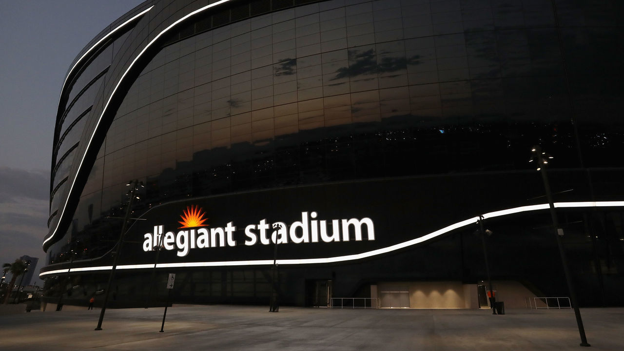 LAS VEGAS, NEVADA - SEPTEMBER 21: General view outside of Allegiant Stadium during the NFL game between the New Orleans Saints and the Las Vegas Raiders on September 21, 2020 in Las Vegas, Nevada. The Raiders defeated the Saints 34-24.