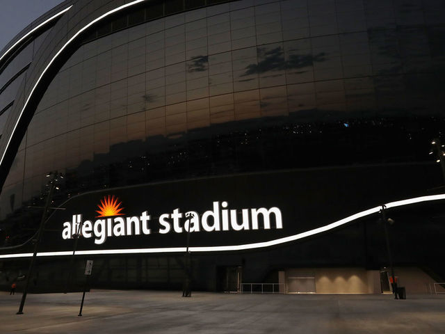 LAS VEGAS, NEVADA - SEPTEMBER 21: General view outside of Allegiant Stadium during the NFL game between the New Orleans Saints and the Las Vegas Raiders on September 21, 2020 in Las Vegas, Nevada. The Raiders defeated the Saints 34-24.