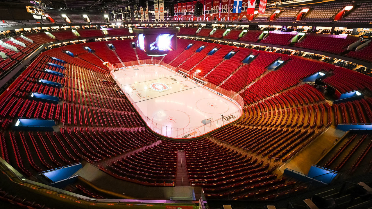 MONTREAL, QC - NOVEMBER 29: General view of Bell Centre before the Vancouver Canucks versus the Montreal Canadiens game on November 29, 2021, at Bell Centre in Montreal, QC