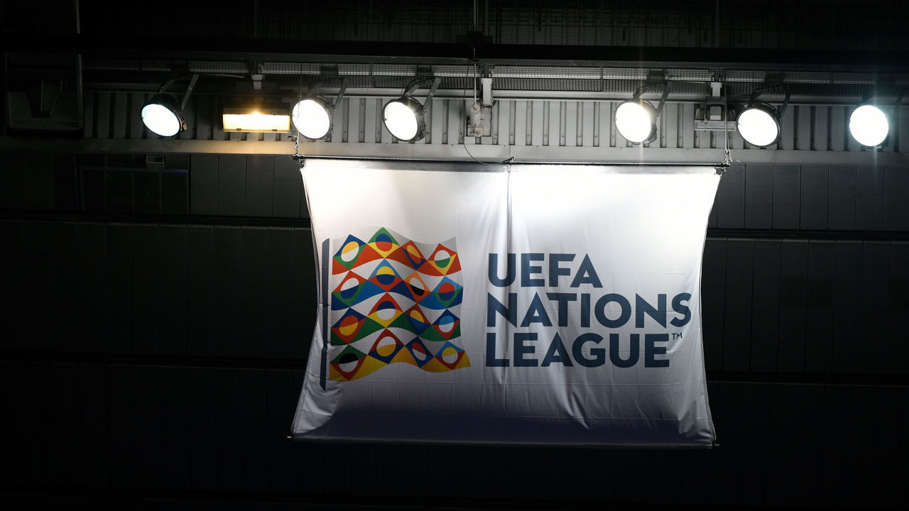 16 October 2018, France, Paris: 16 October 2018, France, Paris: Soccer: Nations League A, France - Germany, Group stage, Group 1, 4th matchday at the Stade de France. A flag with the logo of the competition is flying in the stadium before the match. Photo: Ina Fassbender/dpa