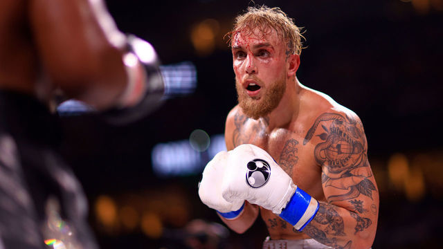 TAMPA, FLORIDA - DECEMBER 18: Jake Paul fights Tyron Woddley during a Paul Woodley II on December 18, 2021 in Tampa, Florida.