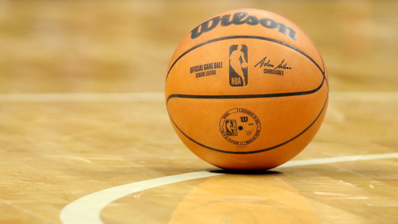 CHARLOTTE, NC - NOVEMBER 1: A close up of the Wilson NBA ball on November 1, 2021 at Spectrum Center in Charlotte, North Carolina. Mandatory Copyright Notice: Copyright 2021 NBAE