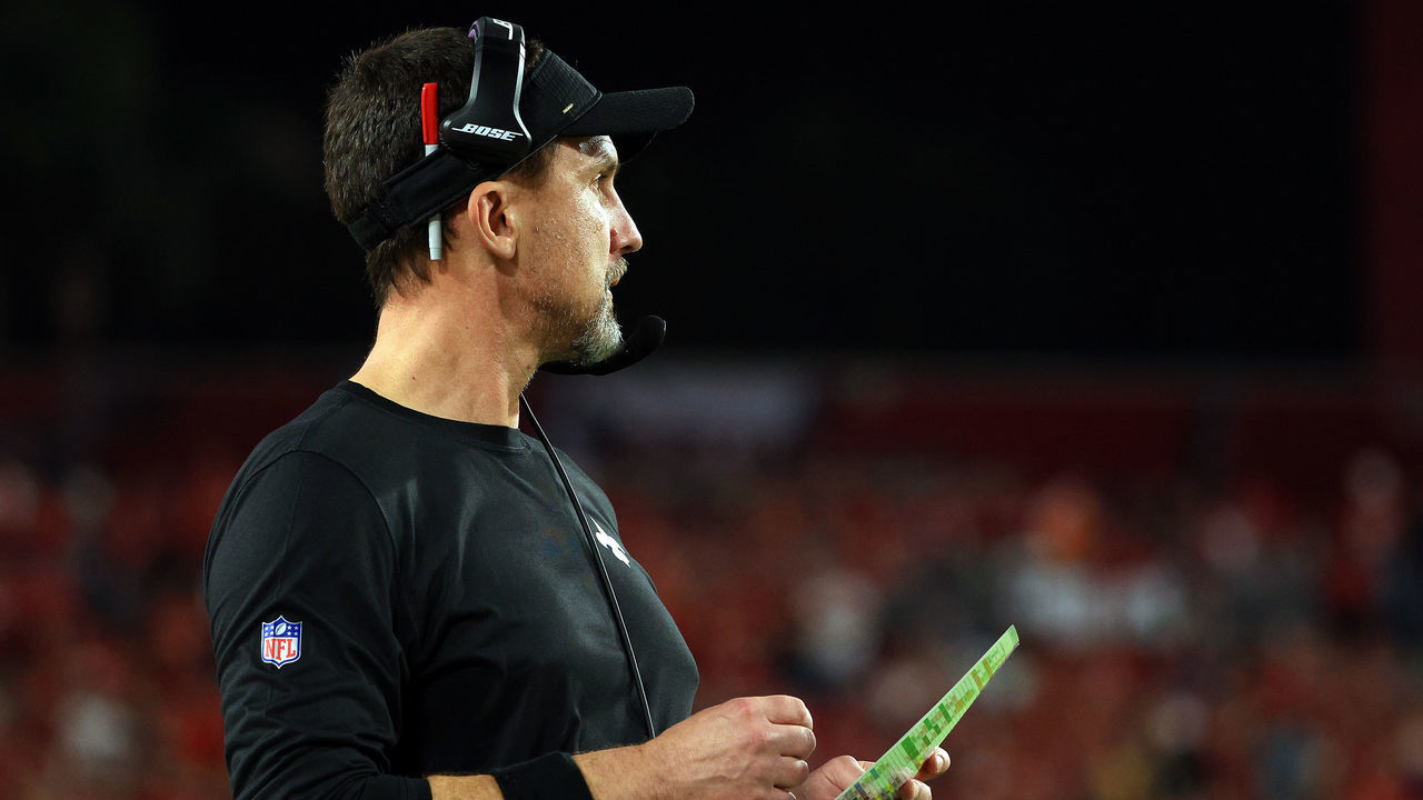 TAMPA, FLORIDA - DECEMBER 19: Defensive Coordinator and Interim Head Coach Dennis Allen of the New Orleans Saints watches from the sidelines during the game against the Tampa Bay Buccaneers at Raymond James Stadium on December 19, 2021 in Tampa, Florida.