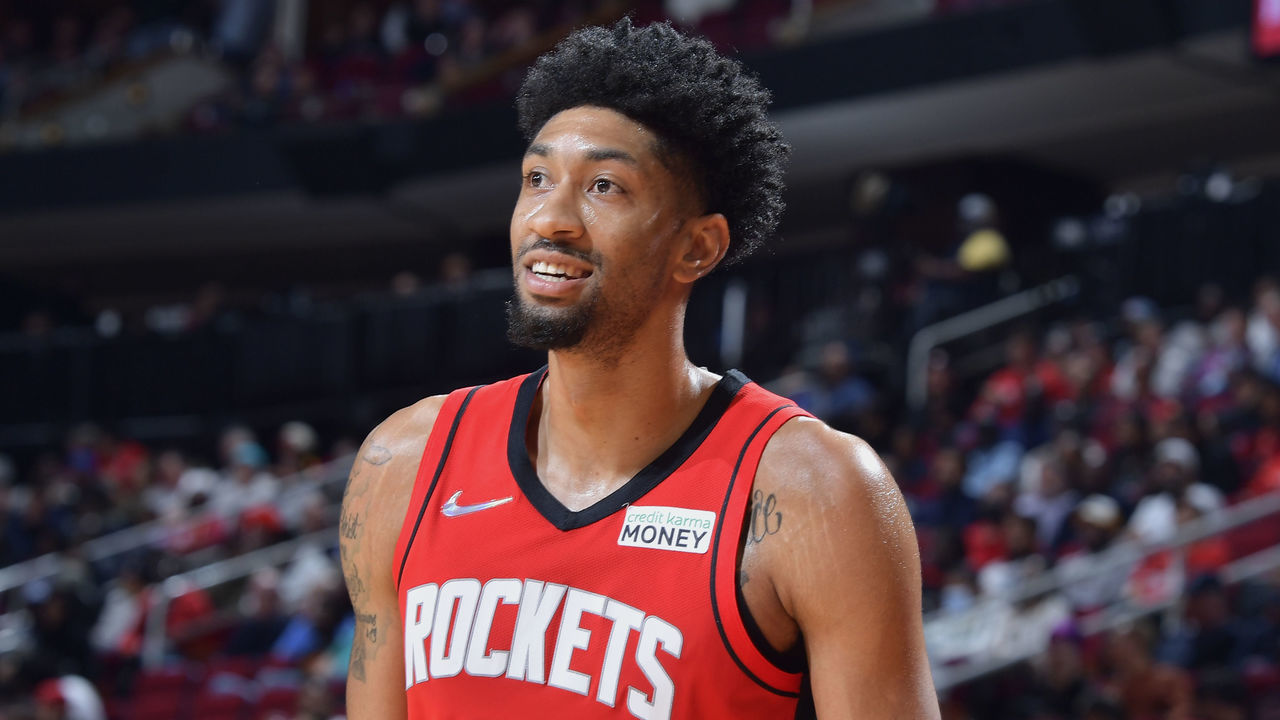 HOUSTON, TX - DECEMBER 8: Christian Wood #35 of the Houston Rockets during the game against the Brooklyn Nets on December 8, 2021 at the Toyota Center in Houston, Texas. Mandatory Copyright Notice: Copyright 2021 NBAE