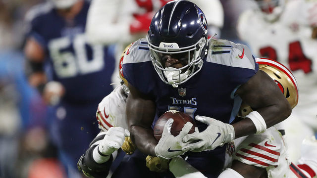 NASHVILLE, TENNESSEE - DECEMBER 23: A.J. Brown #11 of the Tennessee Titans carries the ball after a reception during the second half against the San Francisco 49ers at Nissan Stadium on December 23, 2021 in Nashville, Tennessee.