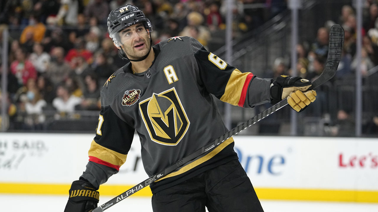 LAS VEGAS, NEVADA - DECEMBER 21: Max Pacioretty #67 of the Vegas Golden Knights skates during the first period of a game against the Tampa Bay Lightning at T-Mobile Arena on December 21, 2021 in Las Vegas, Nevada.