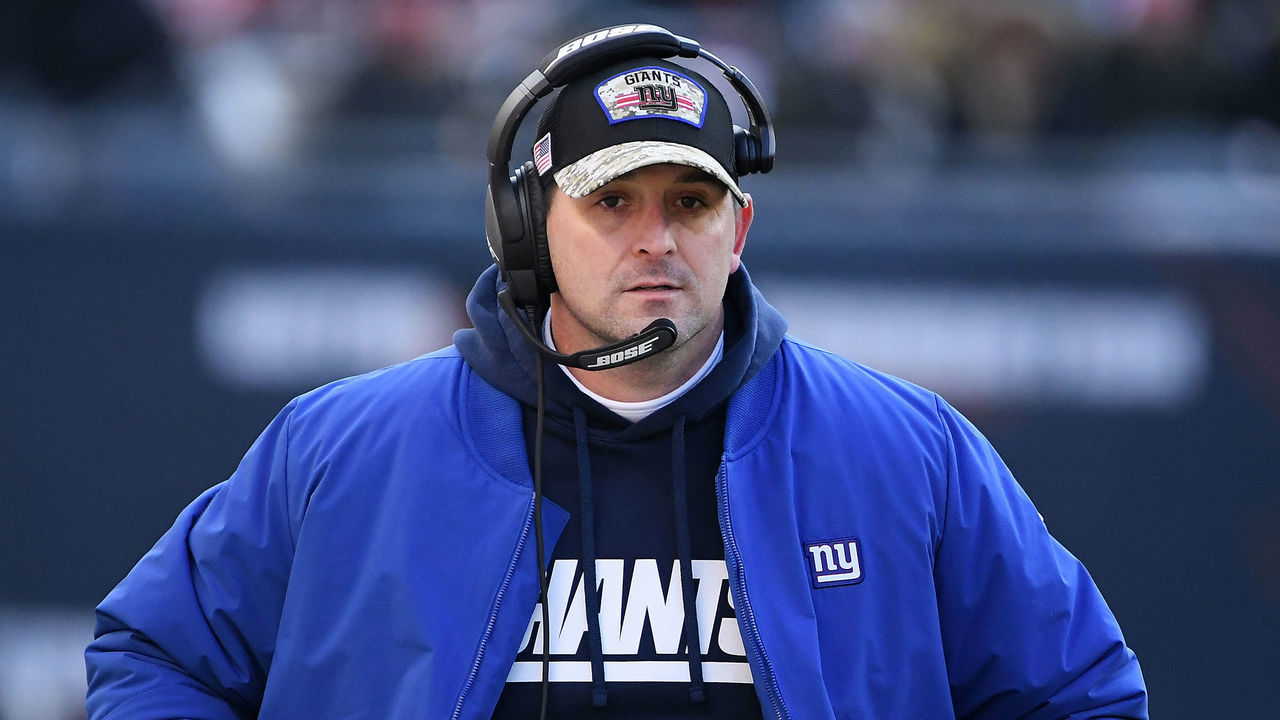CHICAGO, ILLINOIS - JANUARY 02: Head Coach Joe Judge of the New York Giants looks on during the fourth quarter of the game against the Chicago Bears at Soldier Field on January 02, 2022 in Chicago, Illinois.