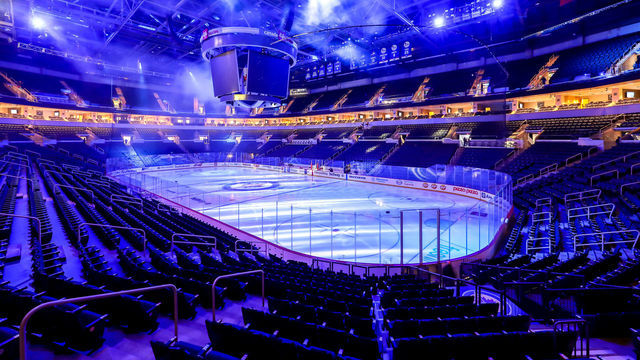 WINNIPEG, MB - OCTOBER 21: A general view of the arena bowl prior to NHL action between the Winnipeg Jets and the Anaheim Ducks at Canada Life Centre on October 21, 2021 in Winnipeg, Manitoba, Canada.