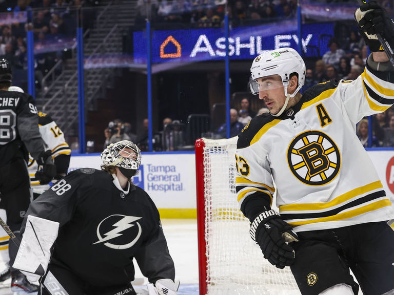 Marchand, Pastrnak Each Score Twice, Bruins Beat Lightning | TheScore.com