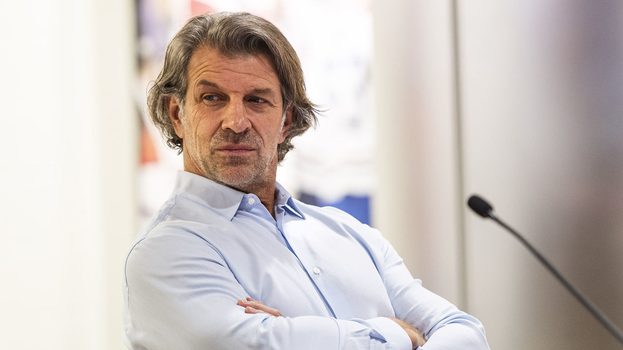 MONTREAL, QC - JULY 23: General manager Marc Bergevin of the Montreal Canadiens attends the first round of the 2021 NHL Entry Draft at Bell Center on July 23, 2021 in Montreal, Quebec, Canada.