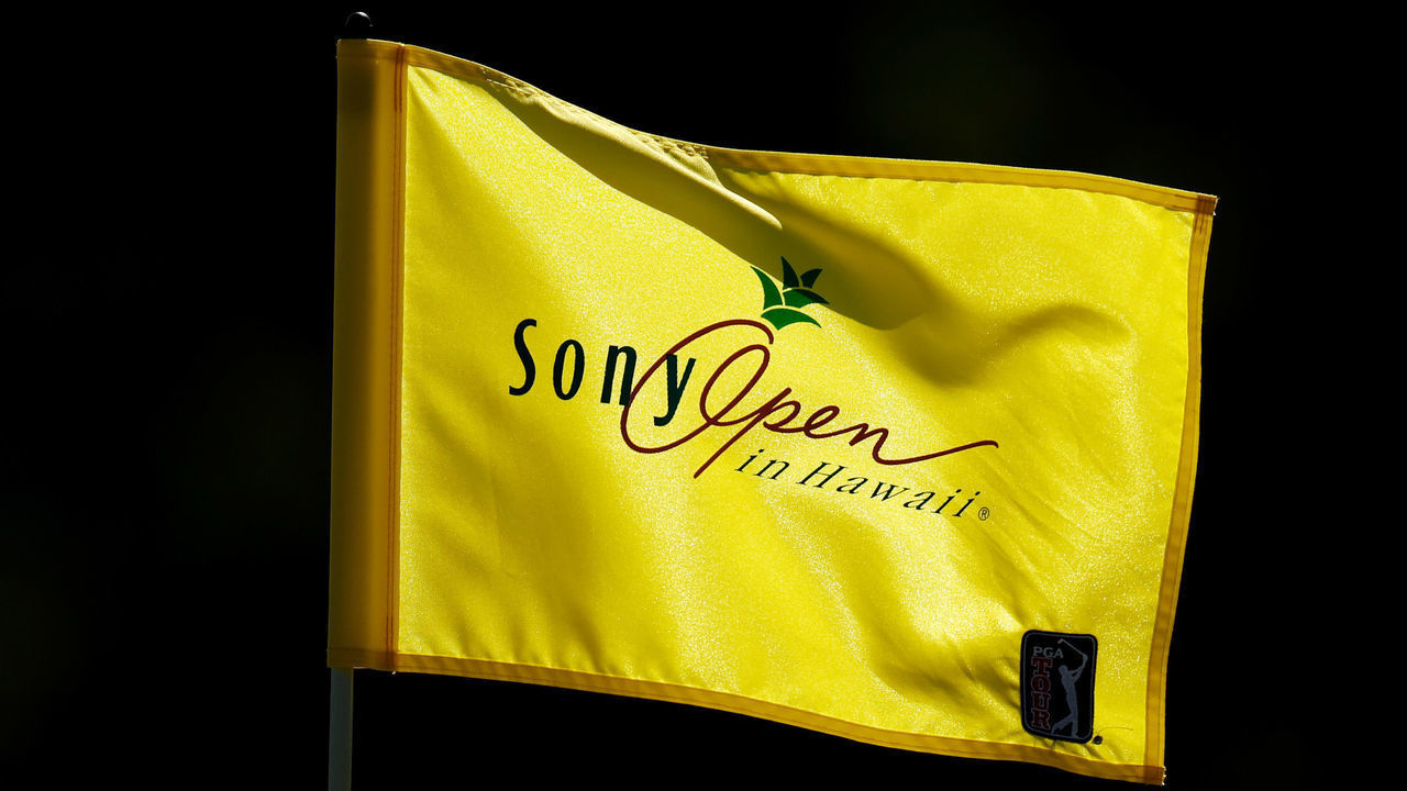 HONOLULU, HAWAII - JANUARY 11: A pin flag is displayed during a practice round prior to the Sony Open in Hawaii at Waialae Country Club on January 11, 2022 in Honolulu, Hawaii.