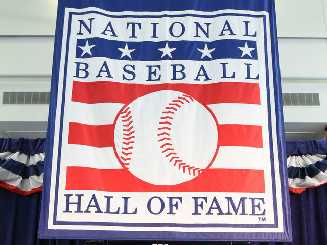 COOPERSTOWN, NY - JULY 28: A general view of the stage set up during the Hall of Fame media availability at the Clark Sports Center on July 28, 2018 in Cooperstown, New York.
