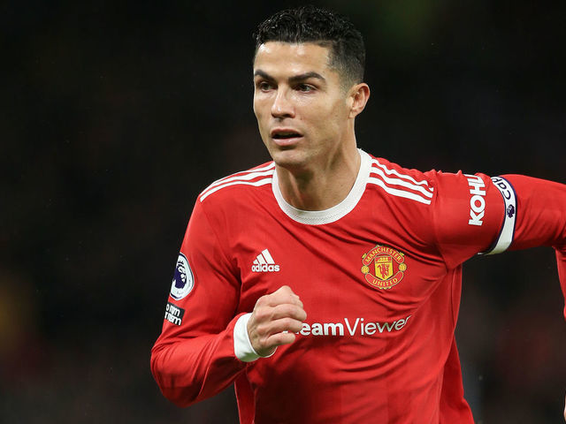 MANCHESTER, ENGLAND - JANUARY 03: Cristiano Ronaldo of Manchester United in action during the Premier League match between Manchester United and Wolverhampton Wanderers at Old Trafford on January 3, 2022 in Manchester, England.