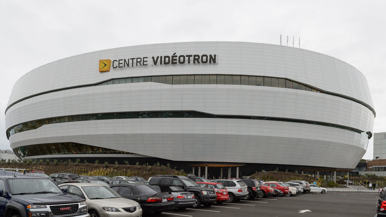 QUEBEC CITY, QC - SEPTEMBER 28: General outdoor view of the newly built Videotron Centre during the NHL pre-season game between the Montreal Canadiens and the Pittsburgh Penguins on September 28, 2015 in Quebec City, Quebec, Canada. The Montreal Canadiens defeated the Pittsburgh Penguins 4-1.