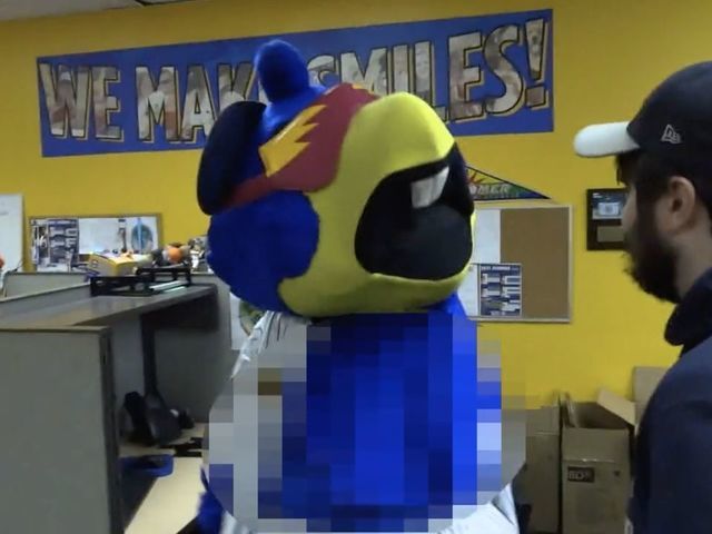 Minor-league mascots letting it all 