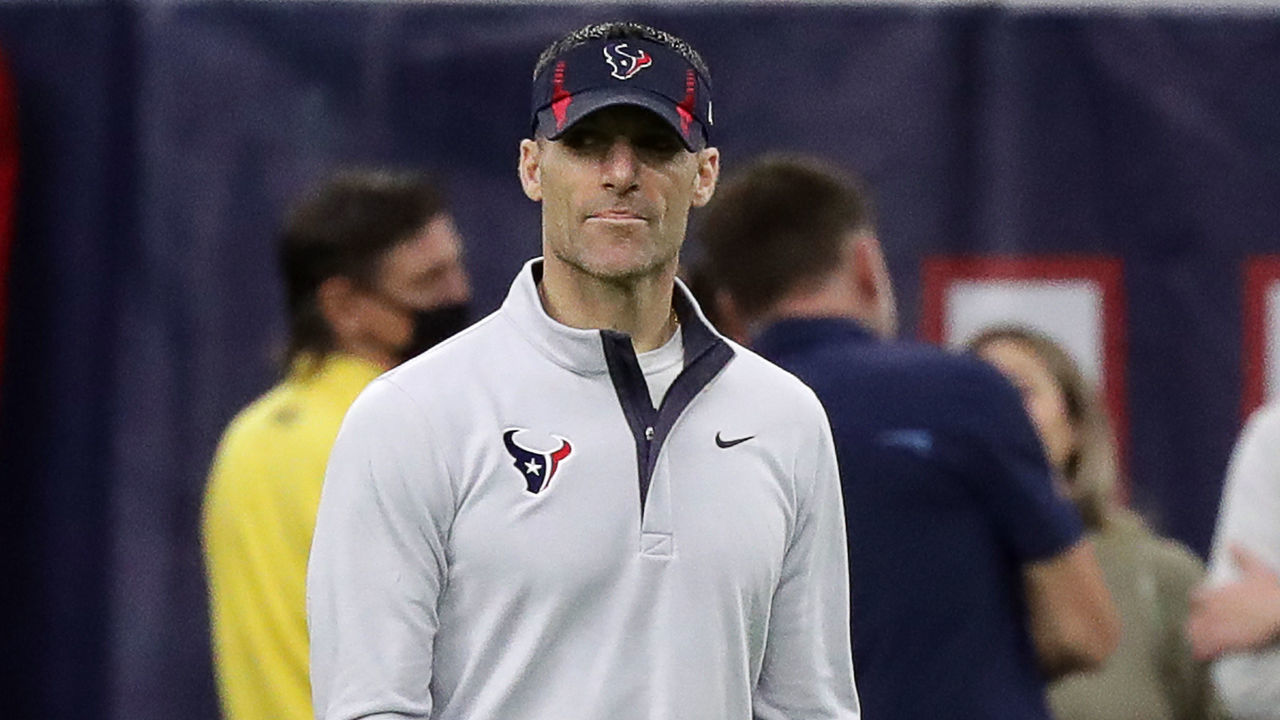 HOUSTON, TEXAS - JANUARY 09: General manager Nick Caserio of the Houston Texans at NRG Stadium on January 09, 2022 in Houston, Texas.
