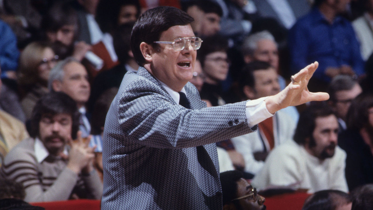 College Basketball: NCAA Playoffs: Kentucky coach Joe B. Hall during game vs Michigan State at University of Dayton Arena. Dayton, OH 3/18/1978 CREDIT: Heinz Kluetmeier (Set Number: X22209 TK2 R3 F4 )