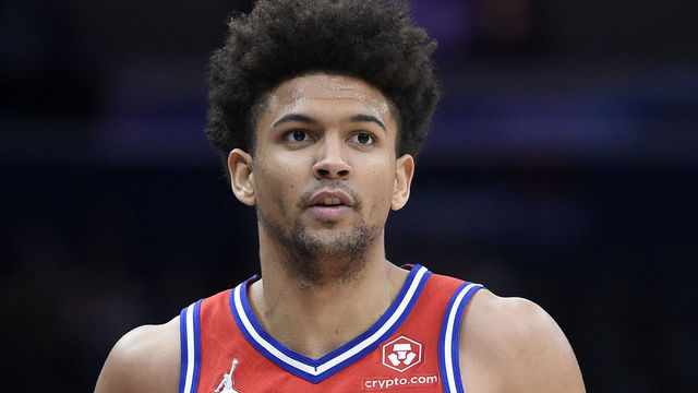 WASHINGTON, DC - DECEMBER 26: Matisse Thybulle #22 of the Philadelphia 76ers runs down the court during the game against the Washington Wizards at Capital One Arena on December 26, 2021 in Washington, DC.