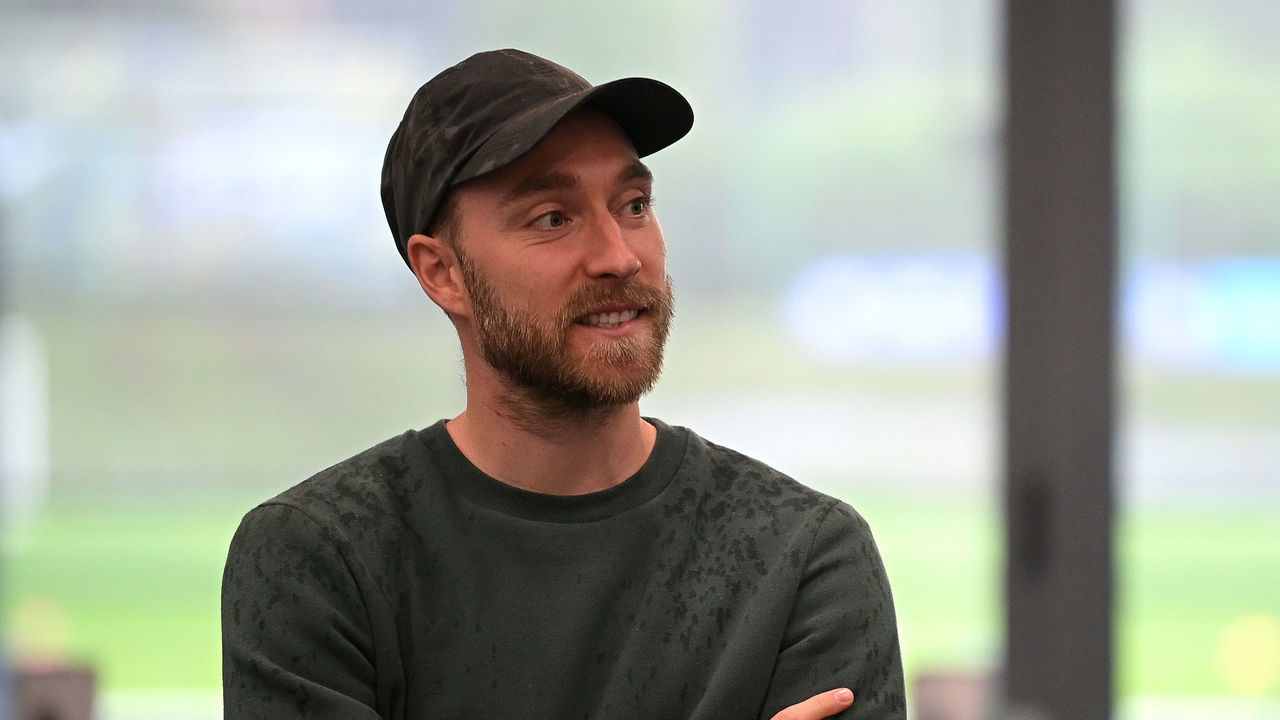 COMO, ITALY - AUGUST 04: Christian Eriksen of FC Internazionale visits Appiano Gentile to meet teammates and staff at Appiano Gentile on August 04, 2021 in Como, Italy.