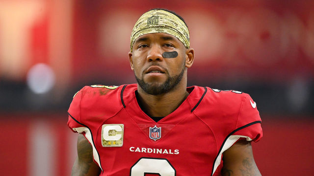 GLENDALE, ARIZONA - NOVEMBER 14: Budda Baker #3 of the Arizona Cardinals looks on during the second quarter against the Carolina Panthers at State Farm Stadium on November 14, 2021 in Glendale, Arizona. The Panthers defeated the Cardinals 34-10.